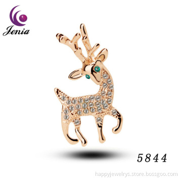 Jenia Fashion Jewelry Crystal Rhinestone Brooch Pins Plated 18k Gold Brooch
